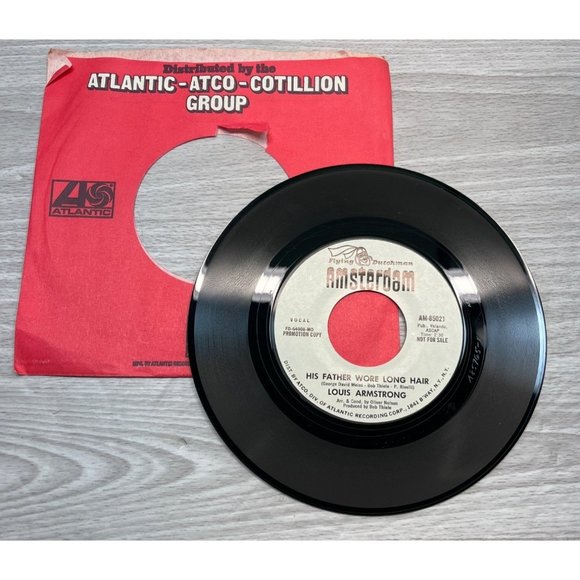 Louis Armstrong What a Wondeful World / His Father 45 Jazz WLP Promo VG+ - Picture 4 of 4